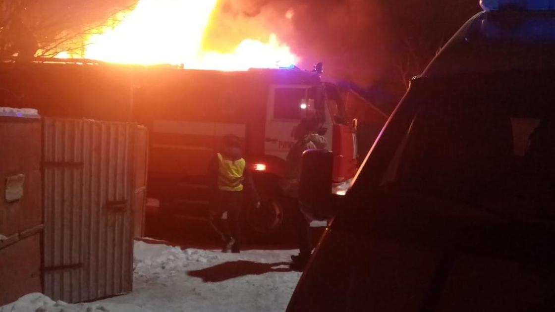 Пожар в Павлодаре