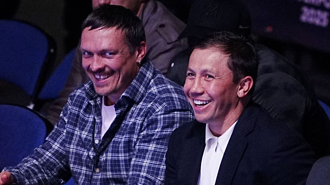 Боксеры Александр Усик и Геннадий Головкин (слева направо)