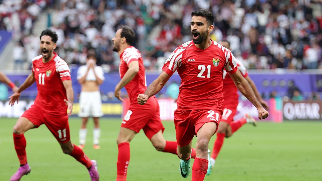 Футболисты сборной Иордании в матче Кубка Азии