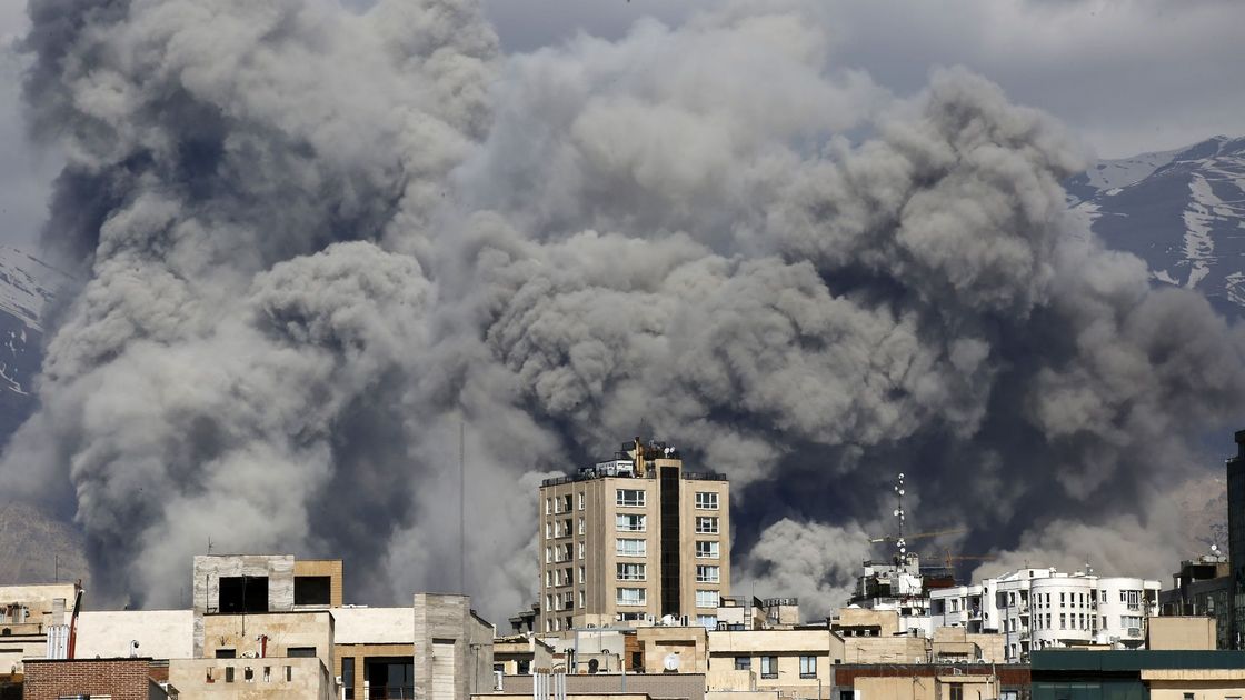 Тегеран во время ракетного удара