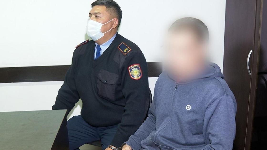 Задержанный подозреваемый в Туркестанской области