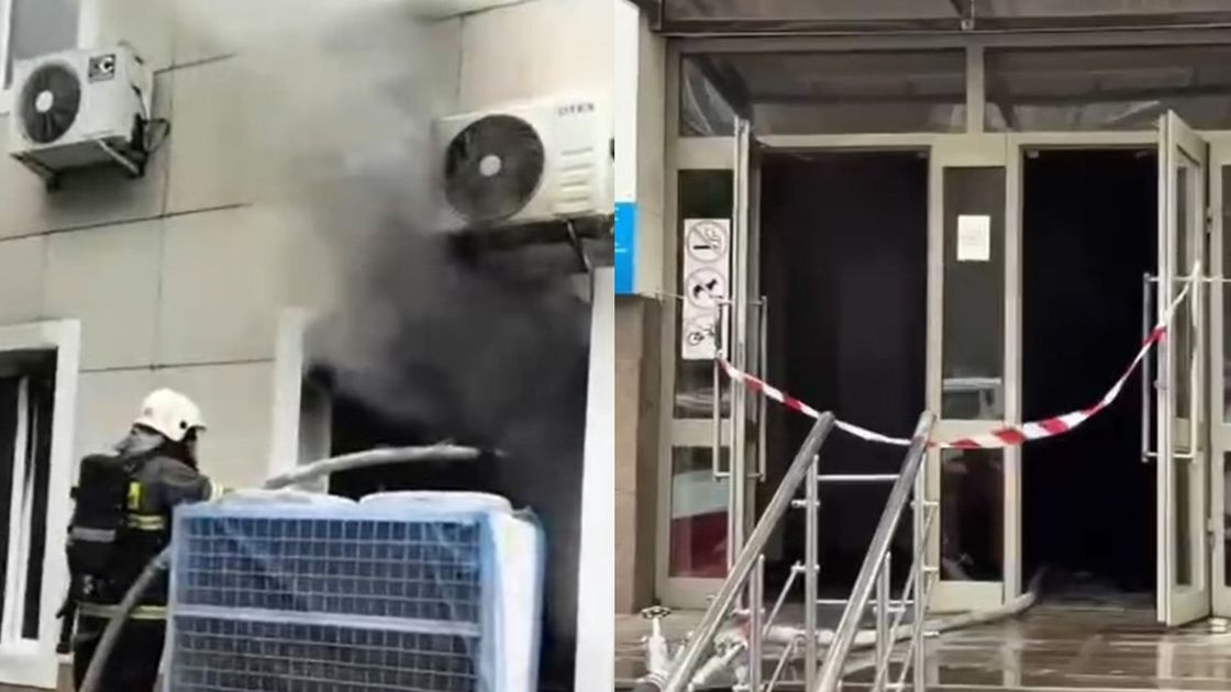 Пожар в ТД в Павлодаре