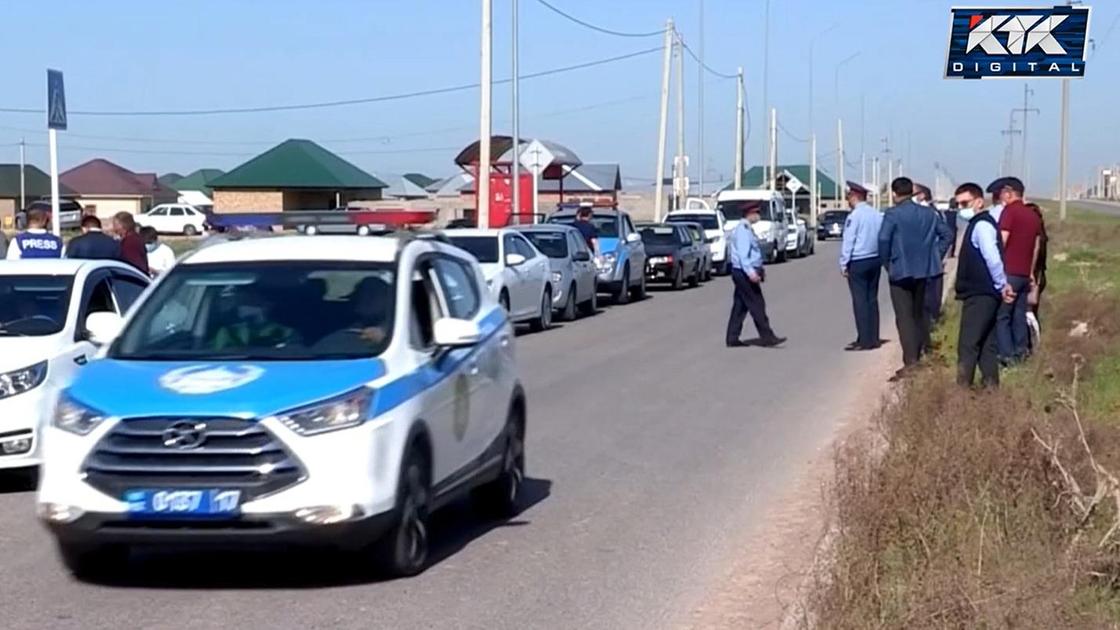 Полицейские машины в Шымкенте
