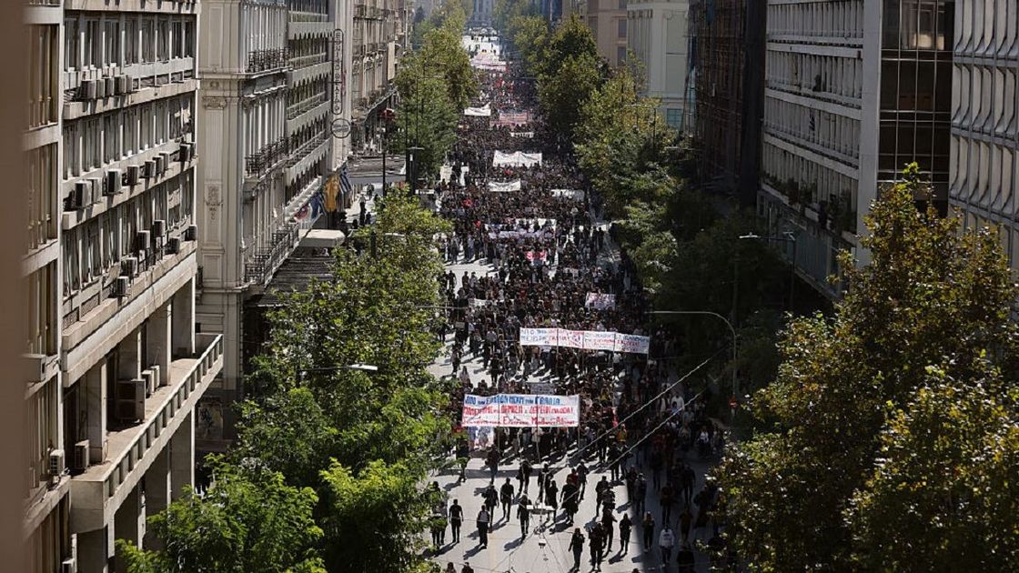 Протесты в Греции