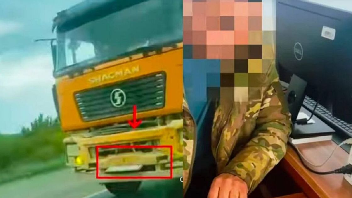 Грузовик и водитель