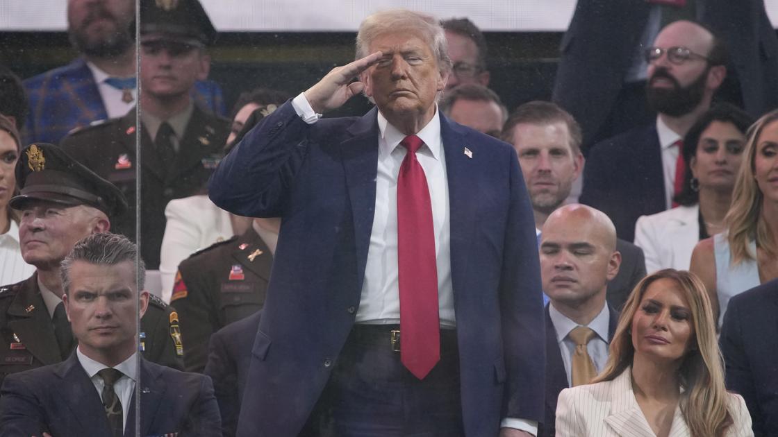 Дональд Трамп на военном параде