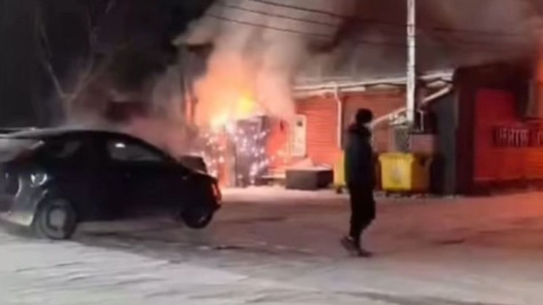 Пожар в Щучинске