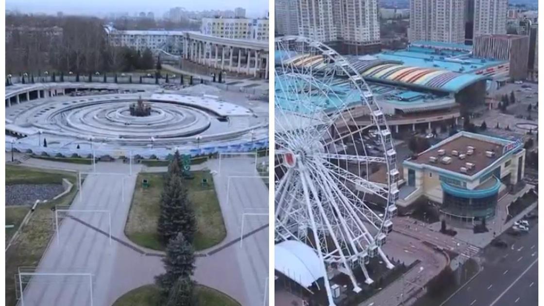 Алматы в высоты птичьего полета: как изменился город во время карантина (видео)