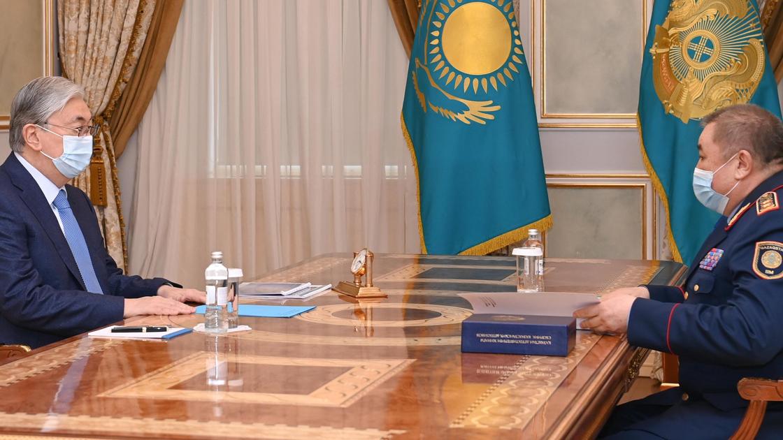 Касым-Жомарт Токаев и Ерлан Тургумбаев.