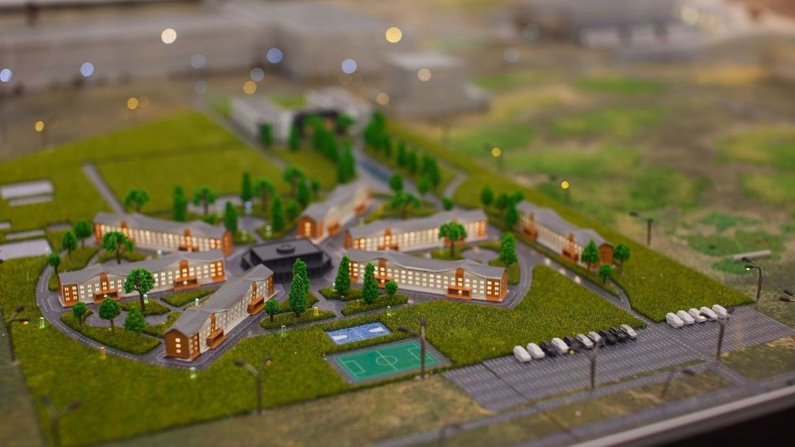 Макет вахтового городка ГОК "Айдарлы"