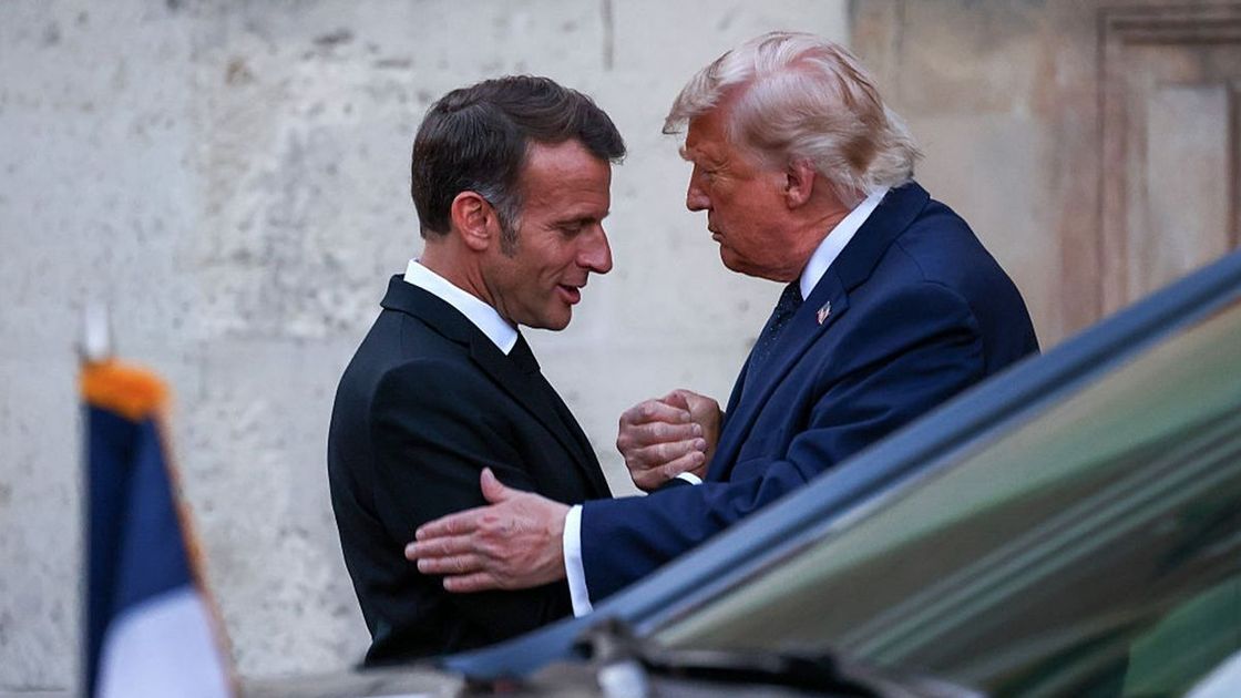Дональд Трамп и Эммануэль Макрон