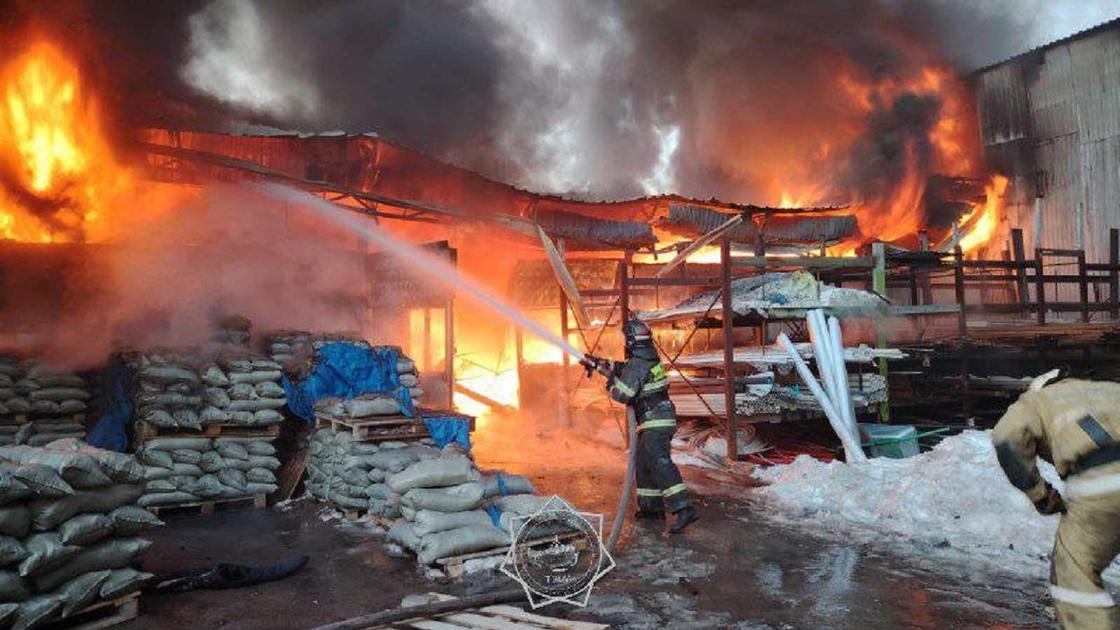 Пожар в Каскелене