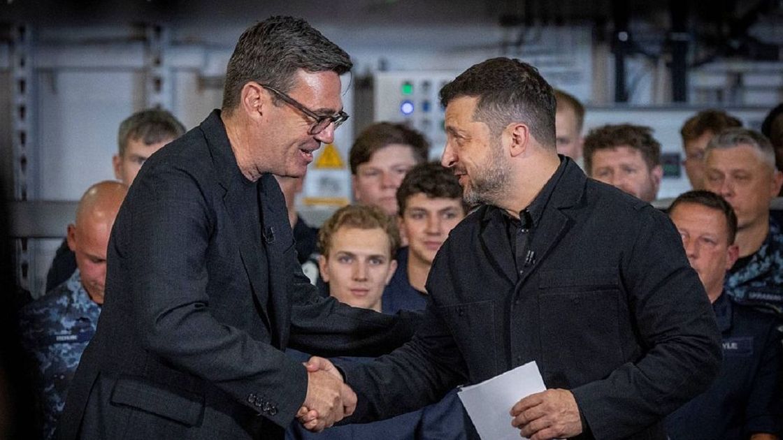 Энди Бернем и Владимир Зеленский