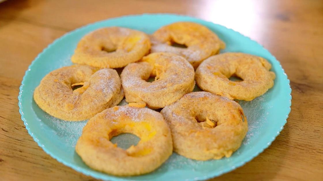 Видео-рецепт пончиков олимпийских кольца