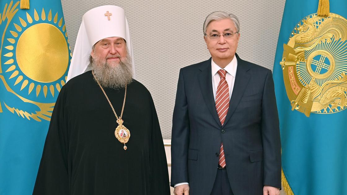 Касым-Жомарт Токаев и митрополит Александр