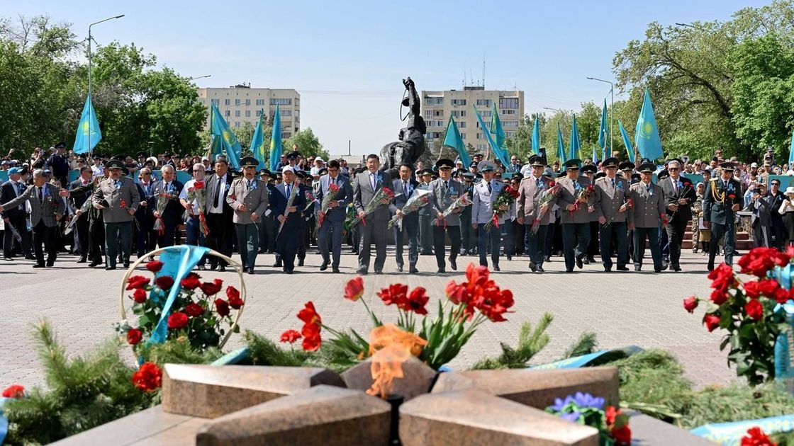 Празднование Дня Победы в области Абай