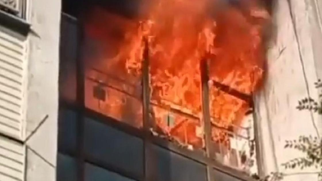 Пожар в Алмалинском районе