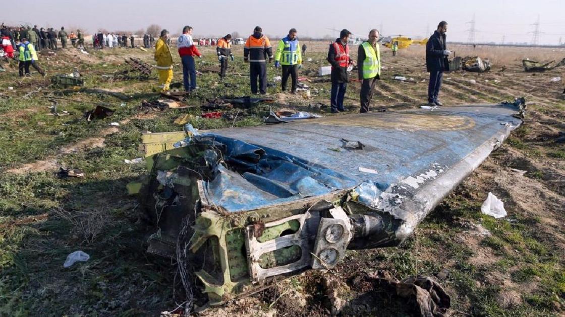 Обломки украинского самолета