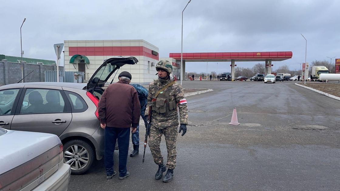 Блокпост в Алматинской области