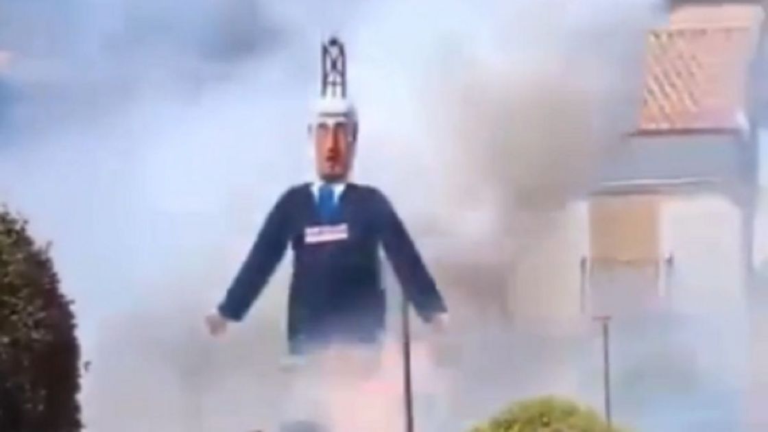 В Испании взорвали чучело Нетаньяху