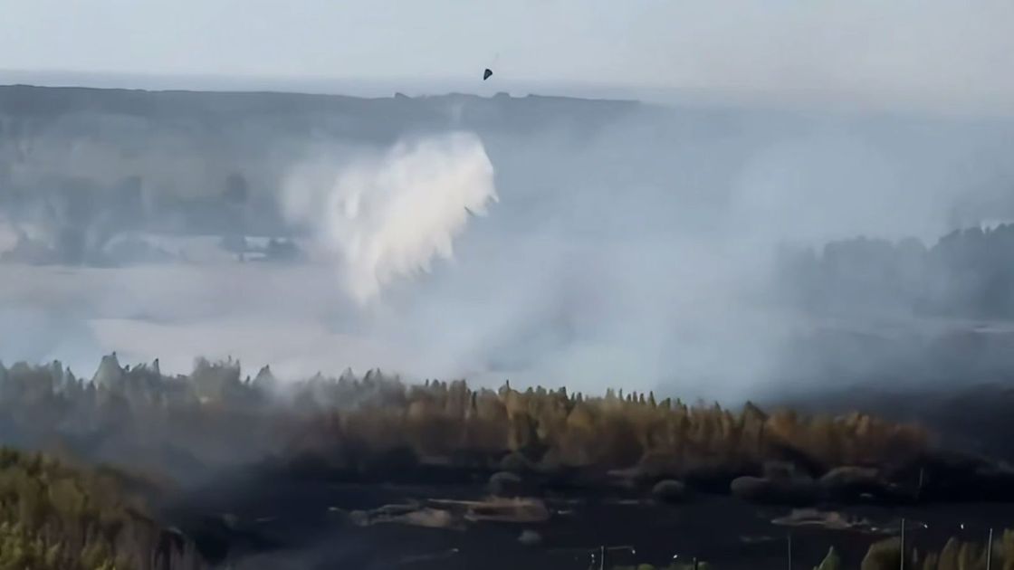 Тушение лесного пожара в Акмолинской области
