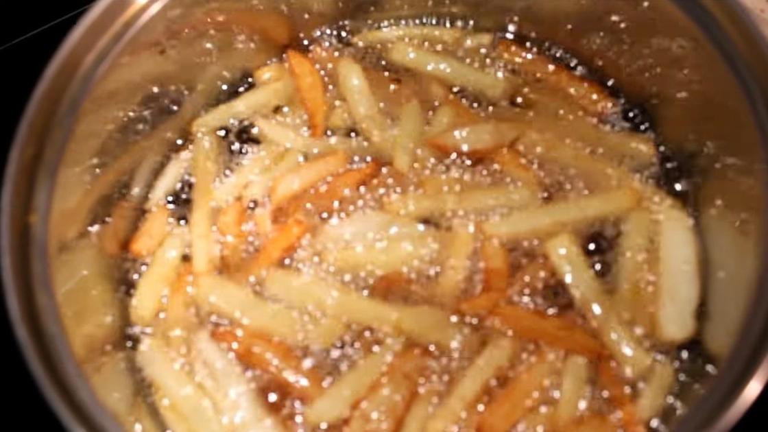 Обжаривание картофеля фри