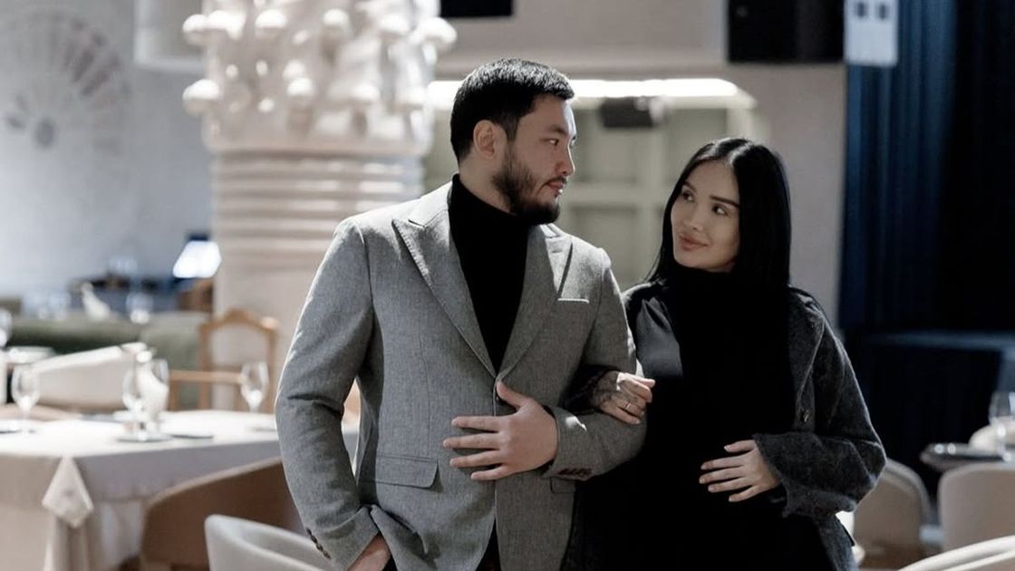 Айжан Байзакова с мужем