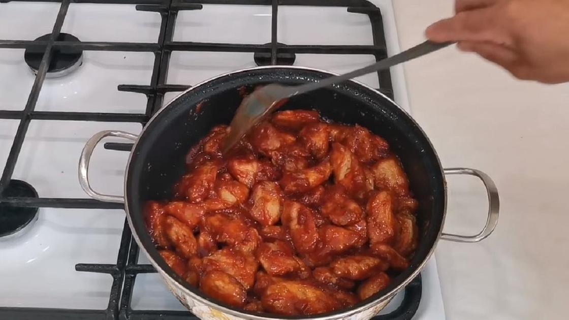 Куриное филе в кисло-сладком соусе