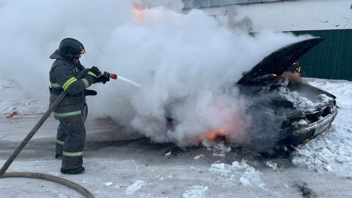 Сгоревшее авто