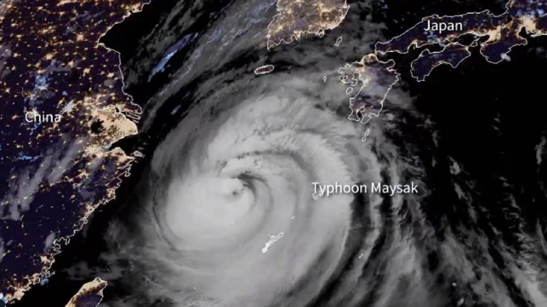 Тайфун Майсак вид с космоса