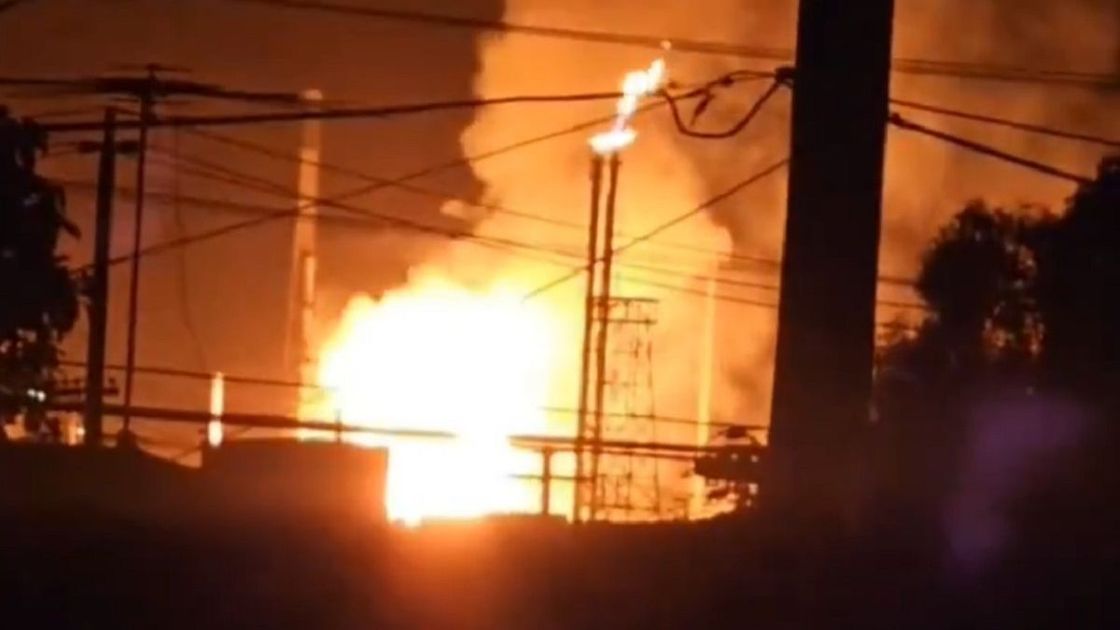 Пожар на заводе в Джилонге