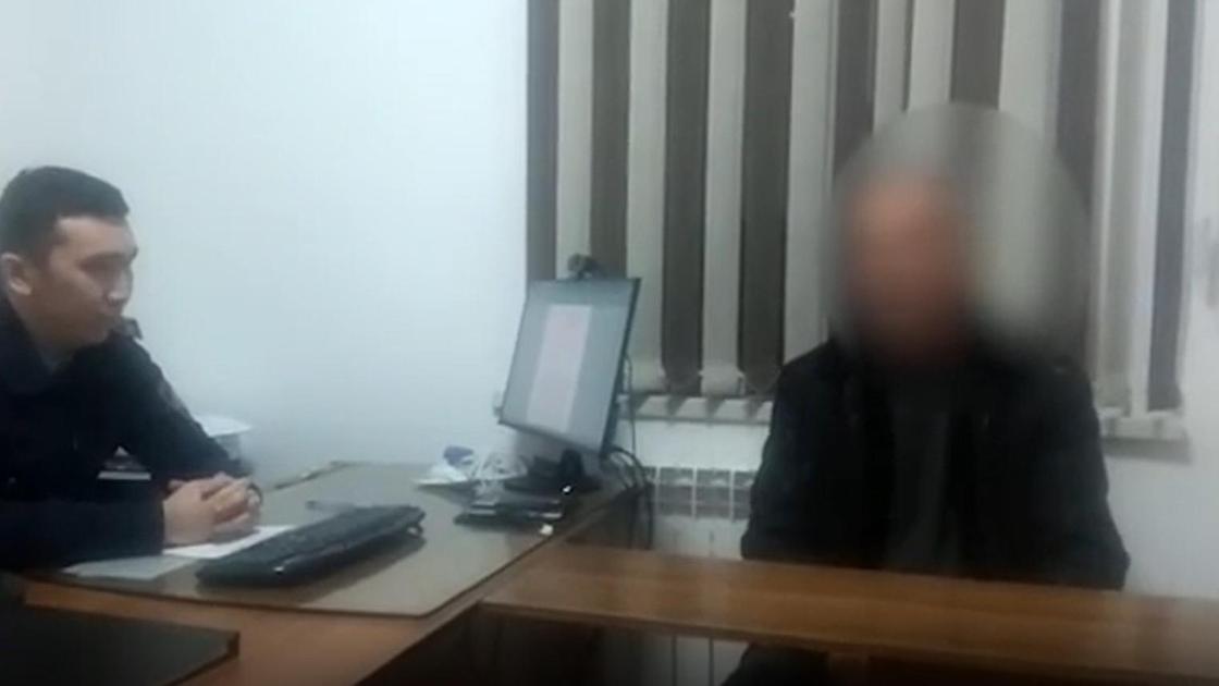Допрос подозреваемого в Алматинской области
