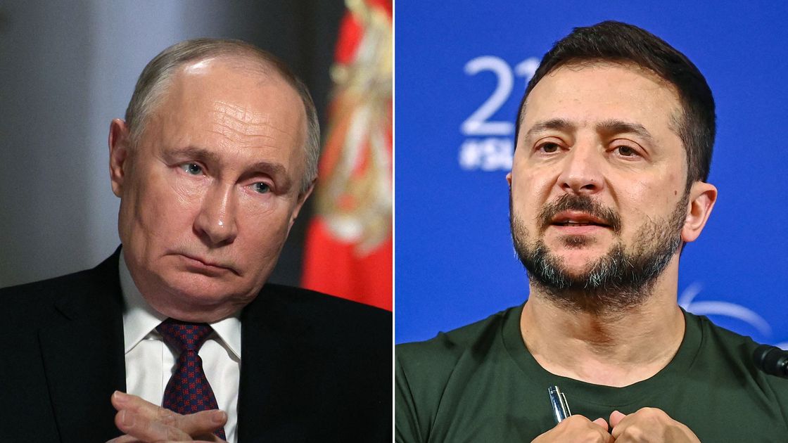 Владимир Путин и Владимир Зеленский