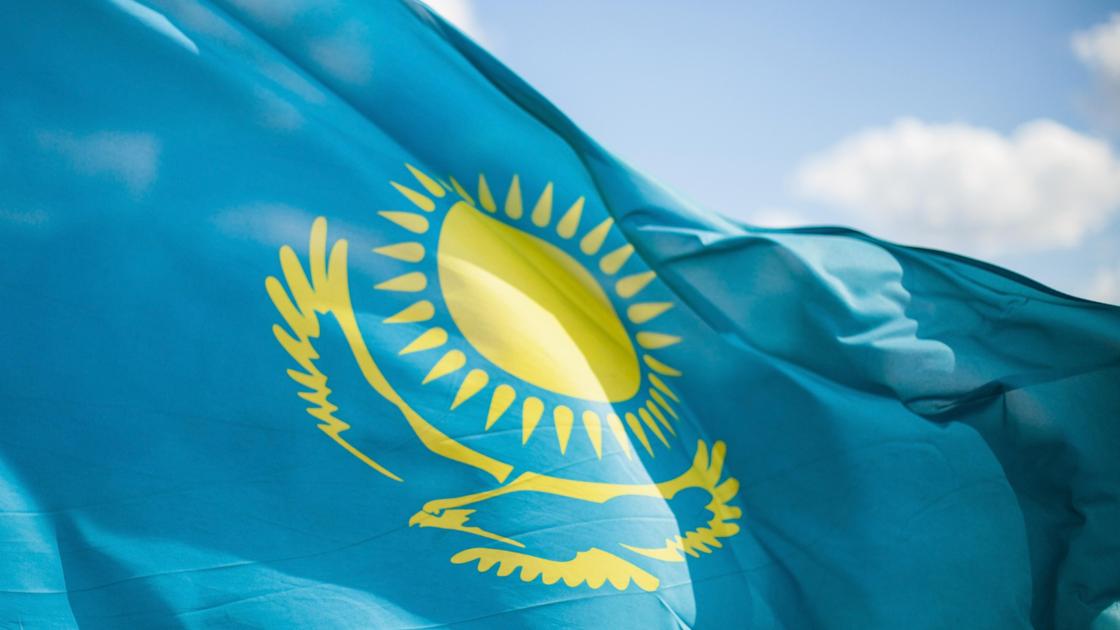 Флаг республики Казахстан