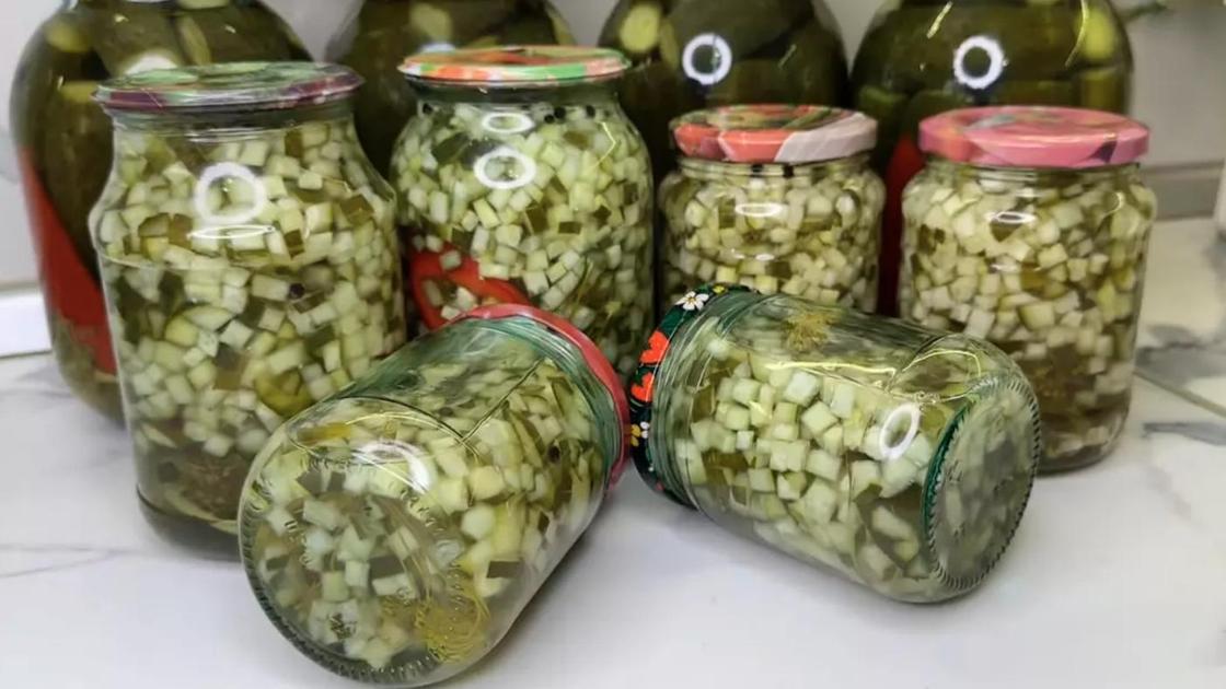 Туралған қиярды тұздау. Скриншот