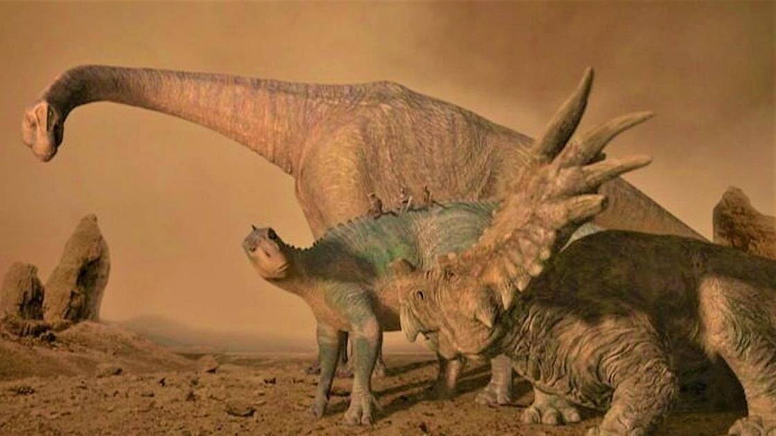 Кадр из мультфильма «Динозавр»