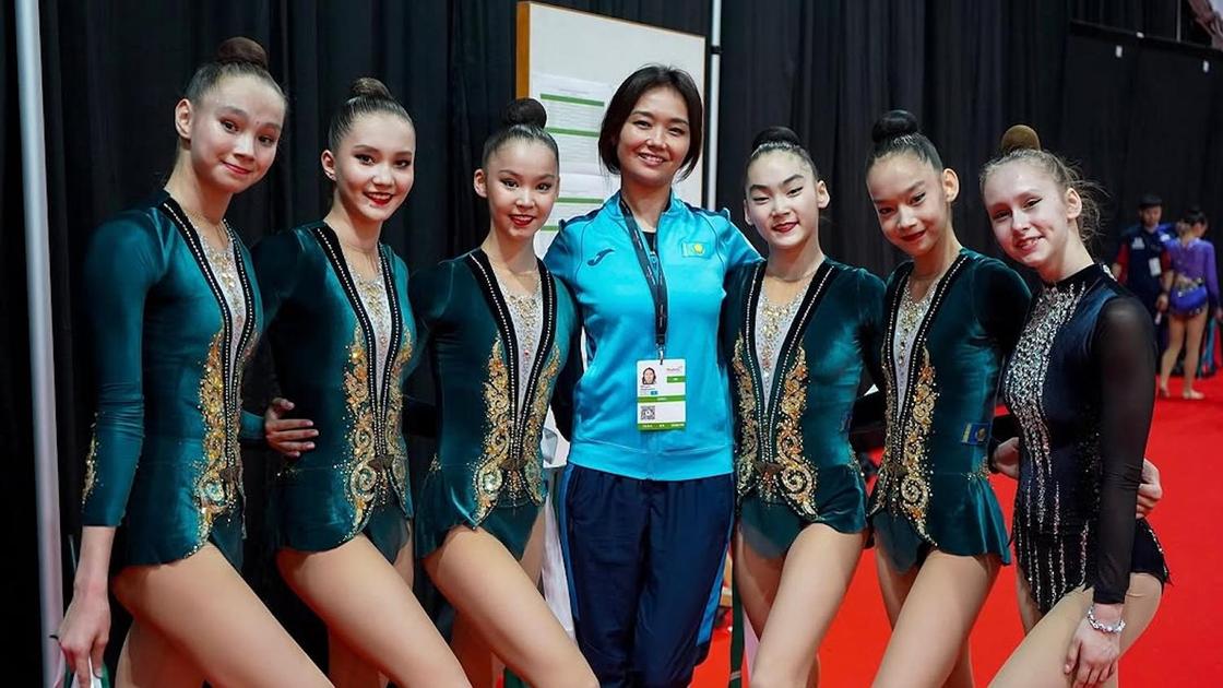 Сборная Казахстана по художественной гимнастике на ЧА-2025