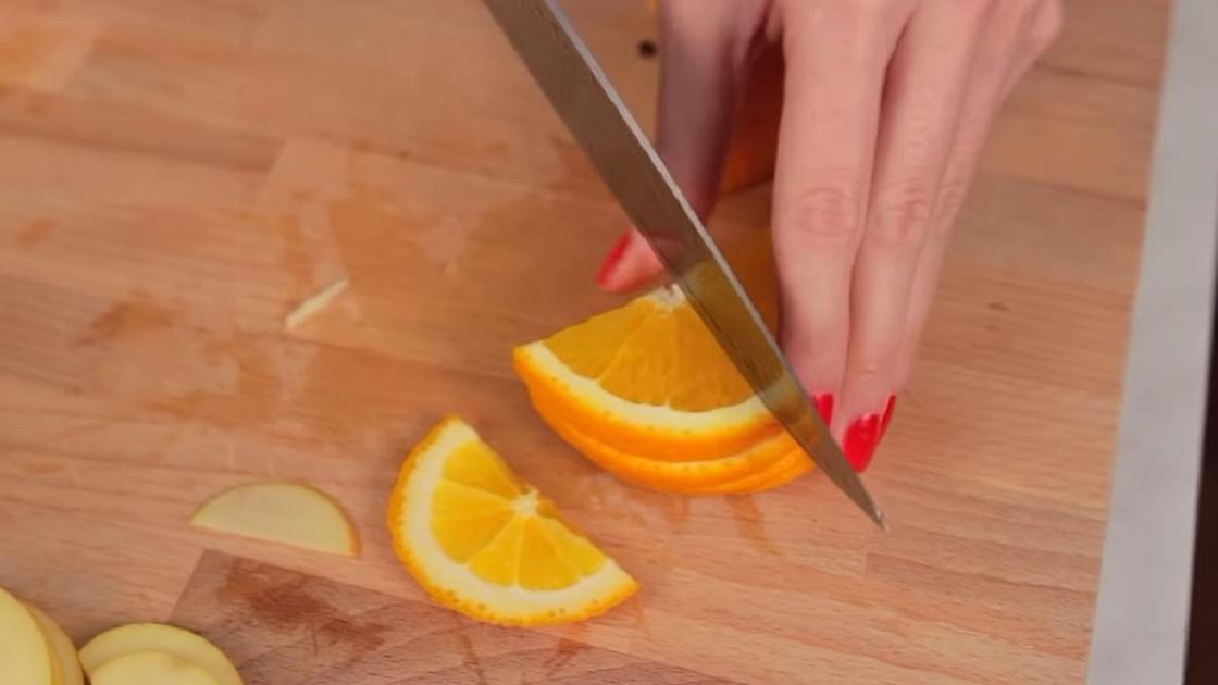 Нарезка апельсина для глинтвейна