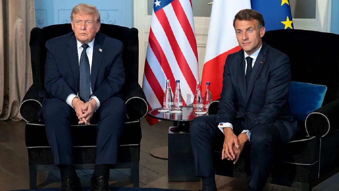 Дональд Трамп и Эммануэль Макрон