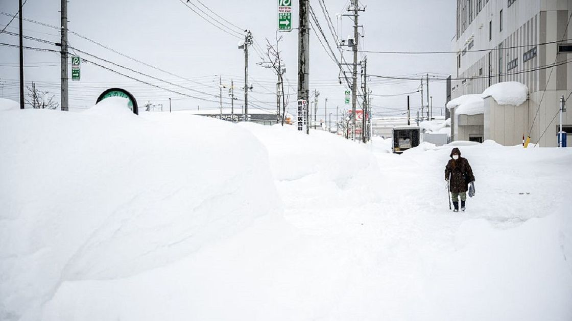 Снегопад в Японии
