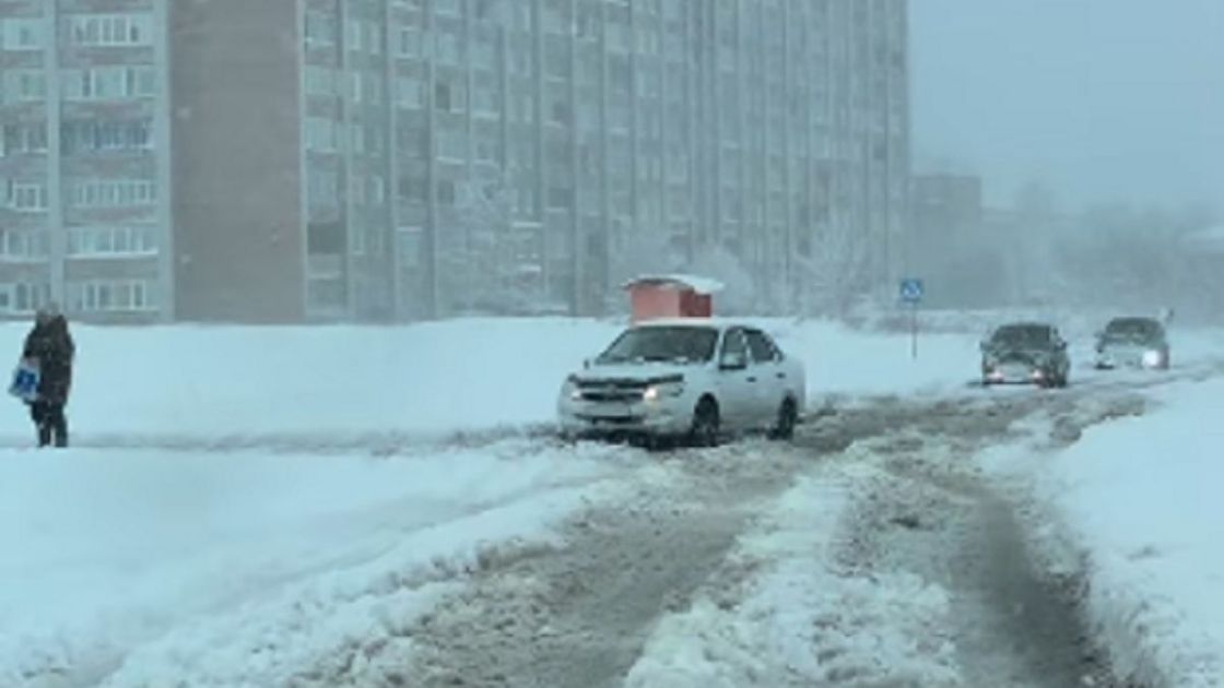 Снегопад в Риддере