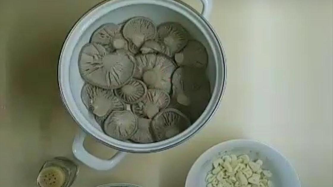 грибы в кастрюле
