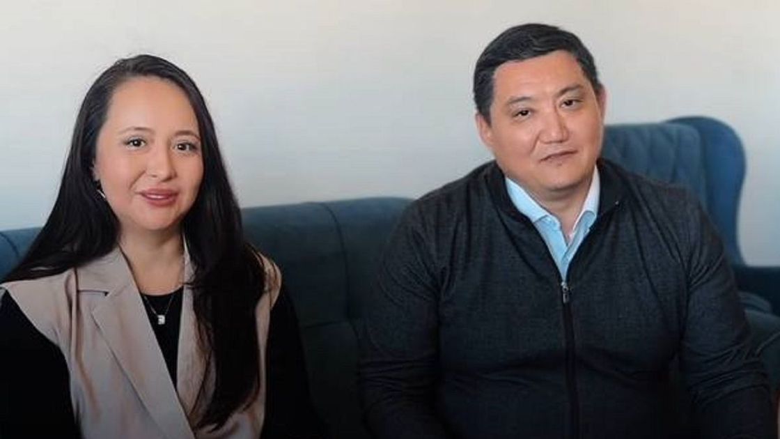 Бакытжан Базарбек и его супруга Адель