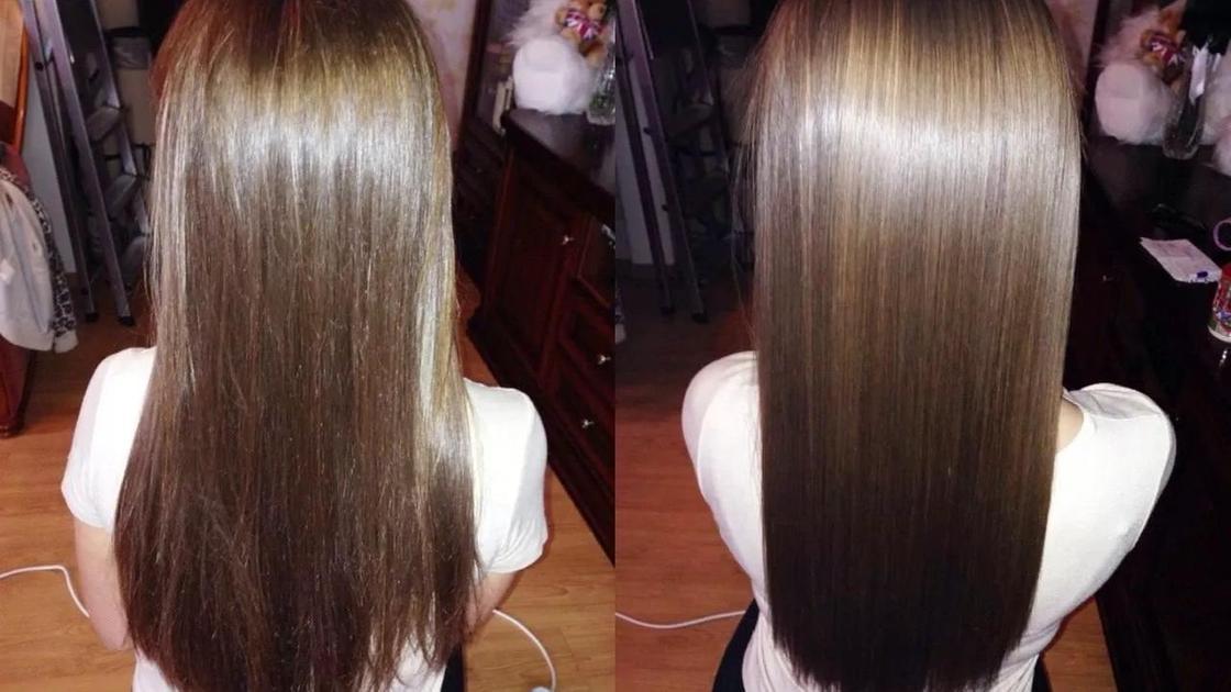 Кератиновое выпрямление волос: до и после
