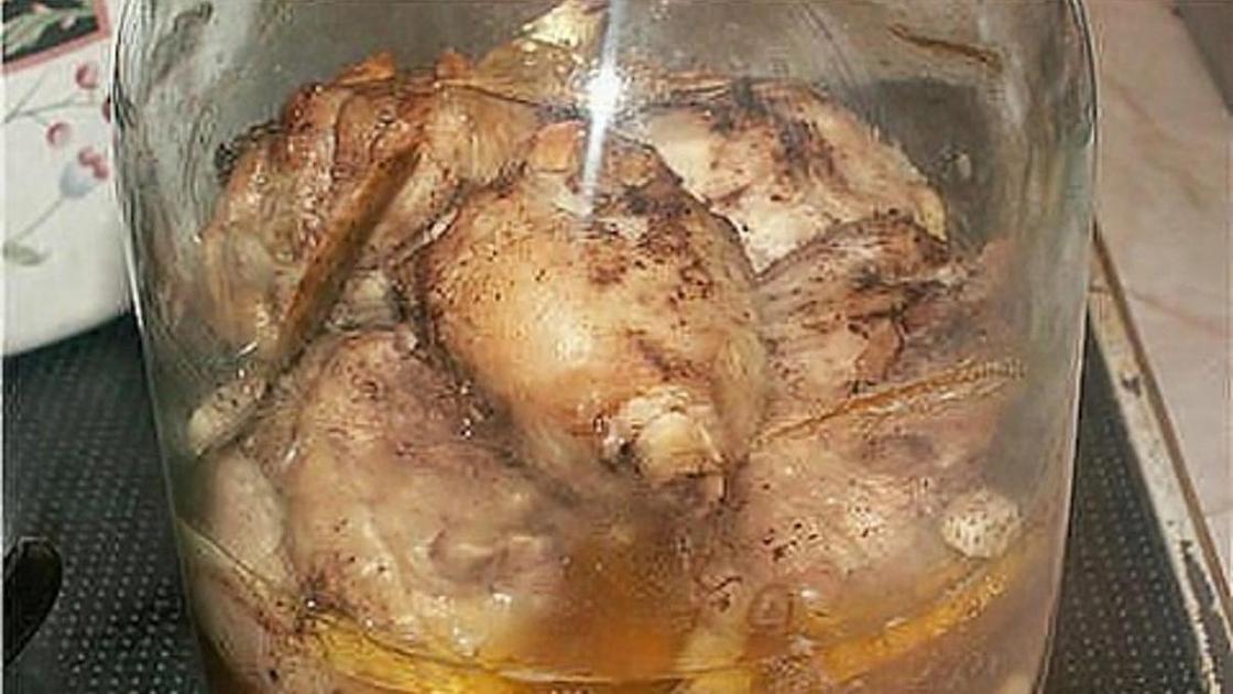 Картошка с курицей в банке в духовке рецепт с фото