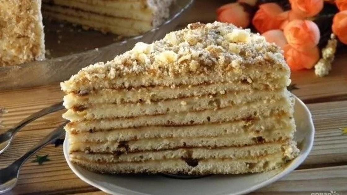 Торт на сковороде со сгущенкой Торт на сковороде со сгущенкой