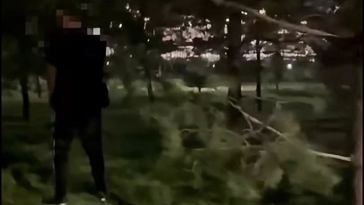 Мужчина справляет нужду