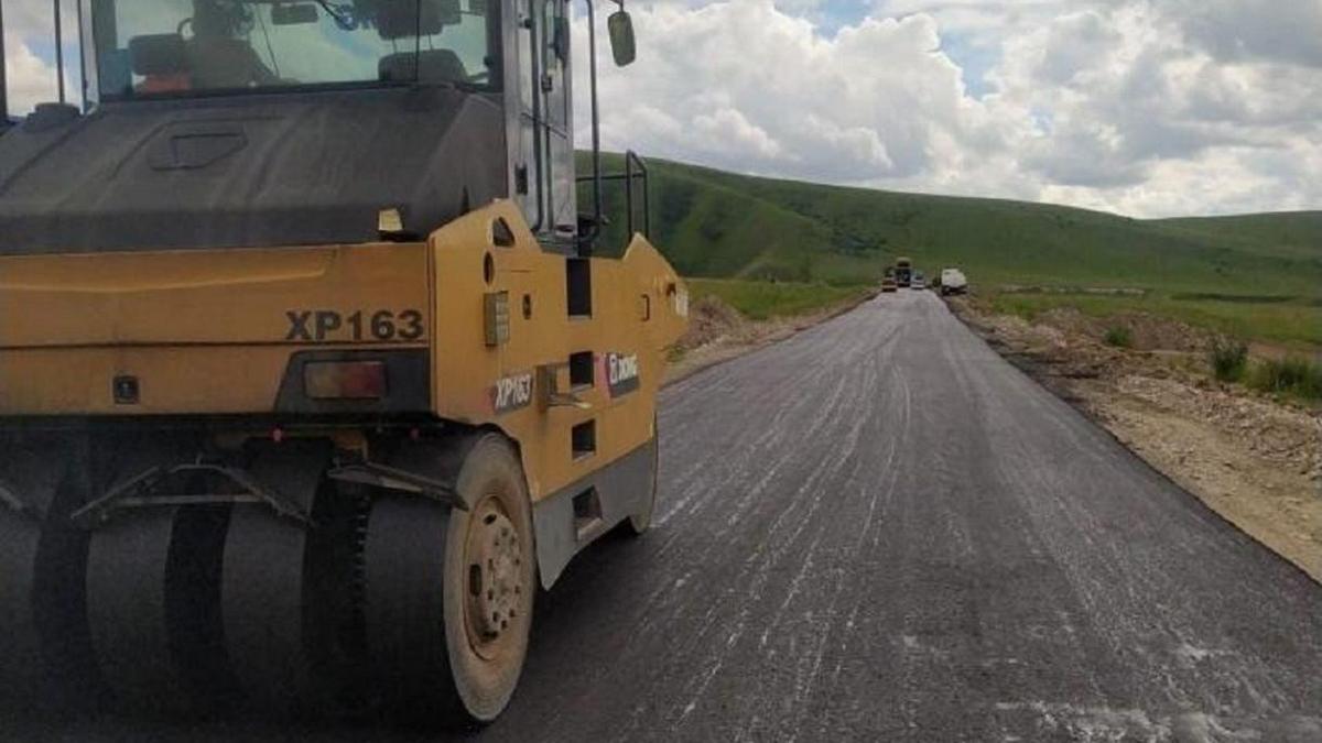 Ремонт дороги в Алматинской области