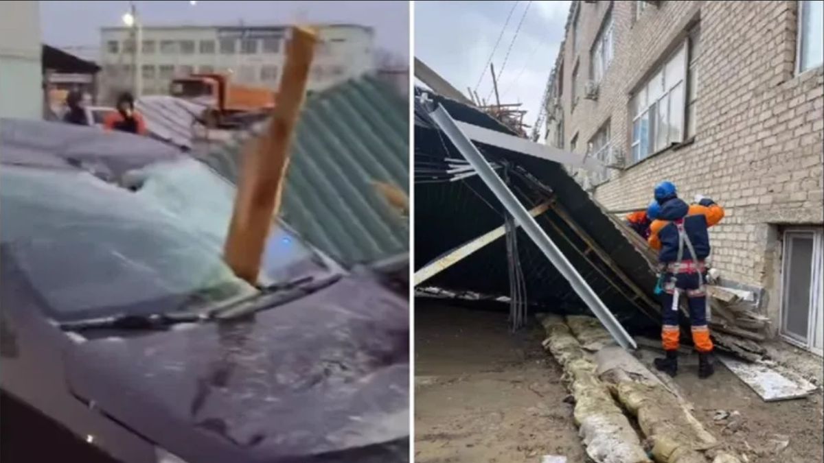 Атырау облысында болған қатты желдің салдары