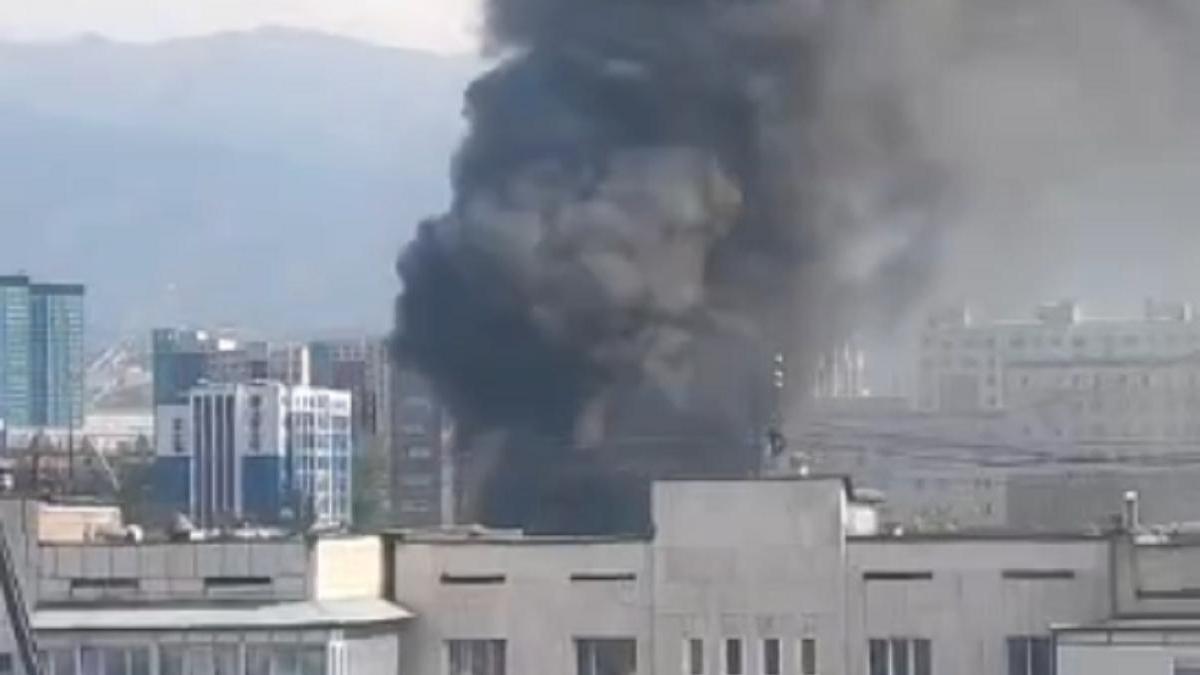 Пожар в Алматы